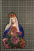 Parche Bordado Lentejuela Termoadhesivo Virgen Guadalupe 1 PZ Z86 - Peletería León