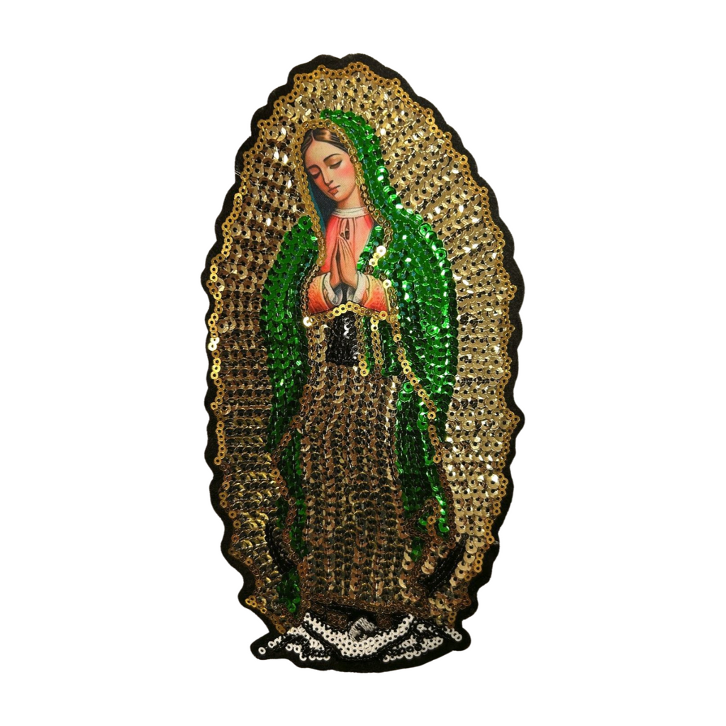 Parche Bordado Lentejuela Termoadhesivo Virgen Guadalupe 1 PZ Z88 - Peletería León