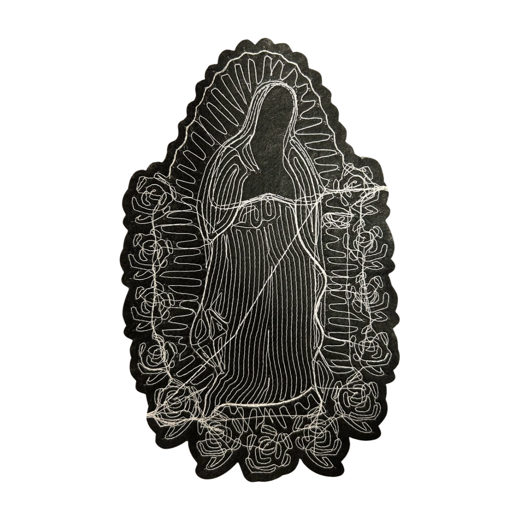 Parche Bordado Lentejuela Termoadhesivo Virgen Guadalupe 1 PZ Z89 - Peletería León