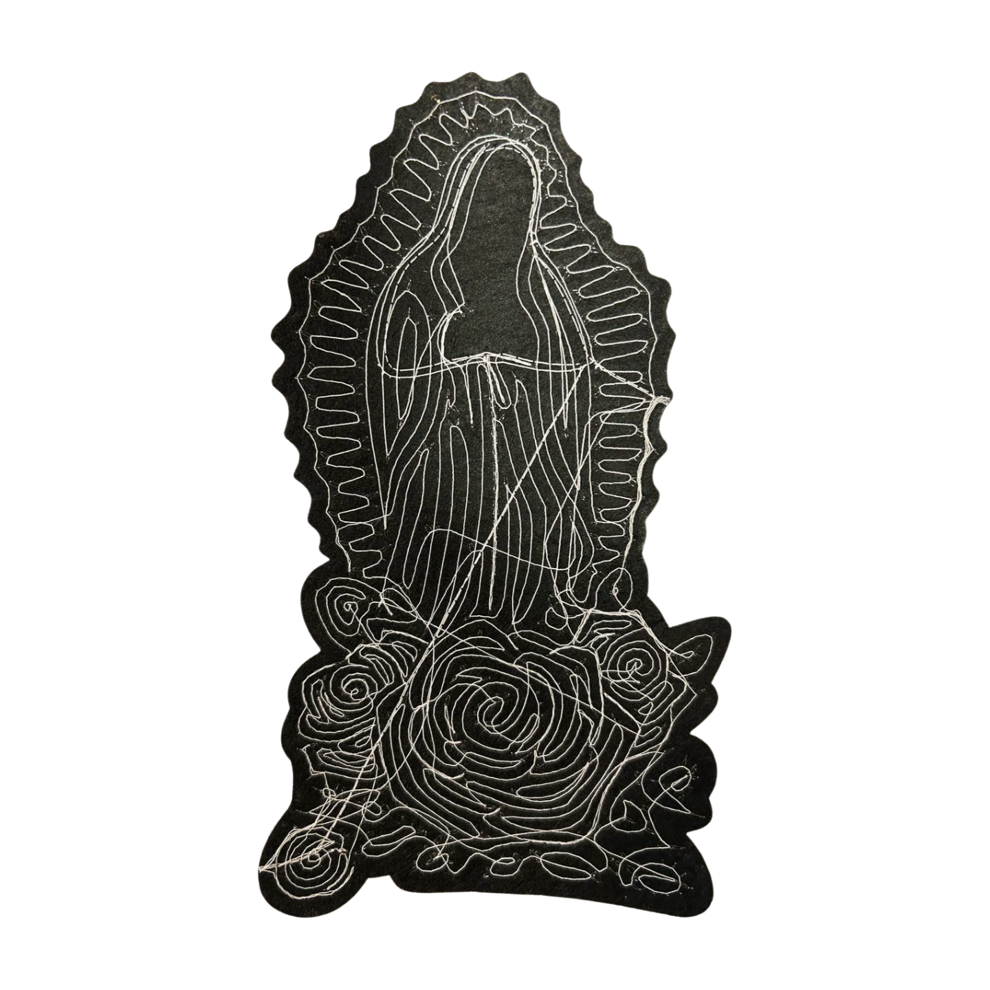 Parche Bordado Lentejuela Termoadhesivo Virgen Guadalupe 1 PZ Z90 - Peletería León