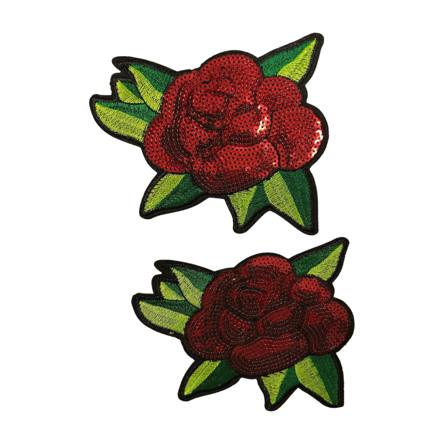 Parche Bordado Lentejuela Termoadhesivo Flor Colorida Pequeñas 2 PZ Z96 Ariel