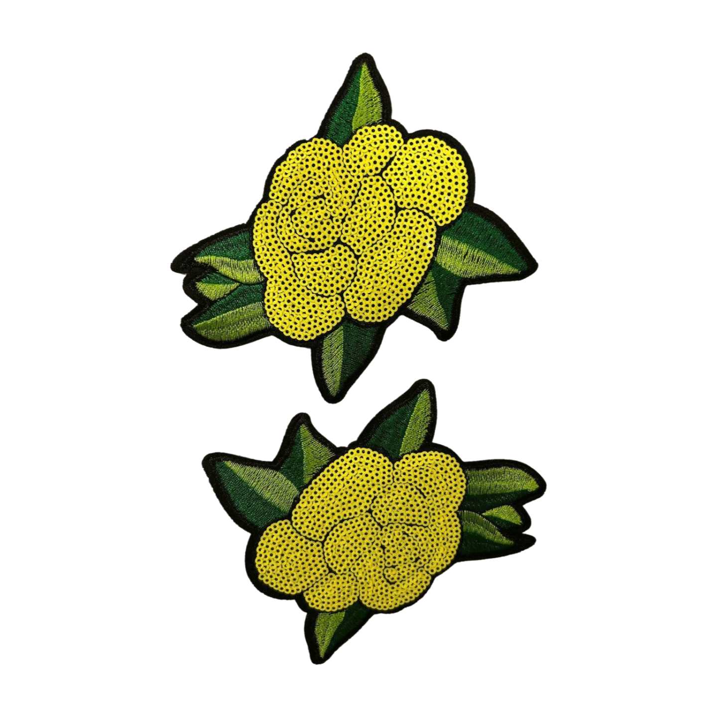 Parche Bordado Lentejuela Termoadhesivo Flor Colorida Pequeñas 2 PZ Z96 Ariel