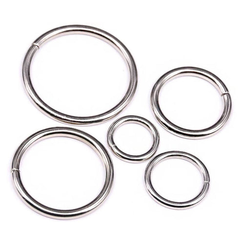 Argolla Metálica Resistente sin Soldar 100 Piezas Color Plata RT