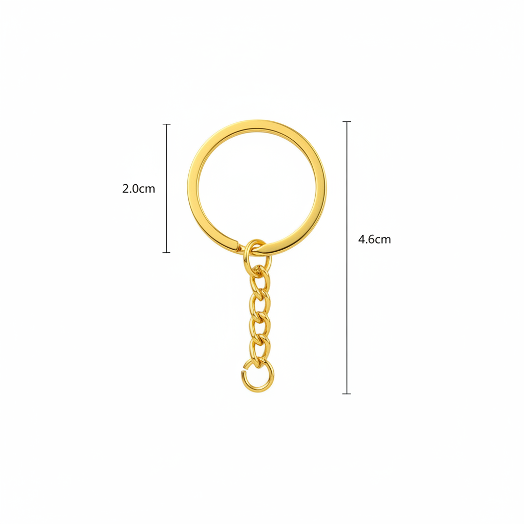 Argollas Para Llavero 100 Pzas (1.9cm) Dorado y Plateado Cesar