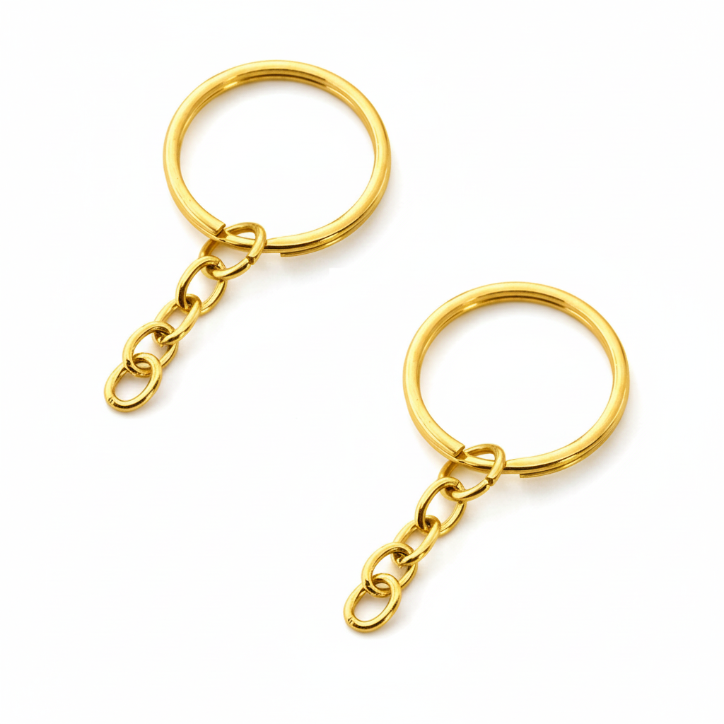 Argollas Para Llavero 100 Pzas (2.4cm) Dorado y Plateado Cesar