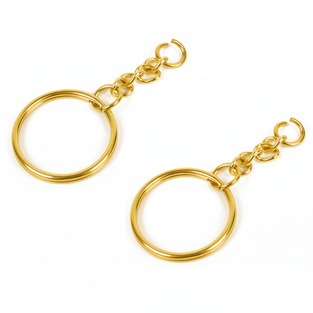 Argollas Para Llavero 100 Pzas (2.4cm) Dorado y Plateado Cesar