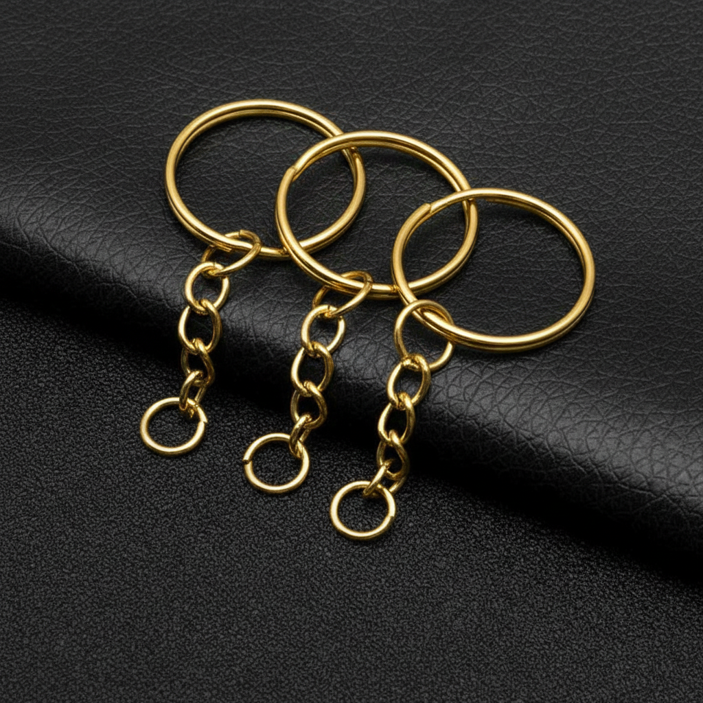 Argollas Para Llavero 100 Pzas (2.4cm) Dorado y Plateado Cesar