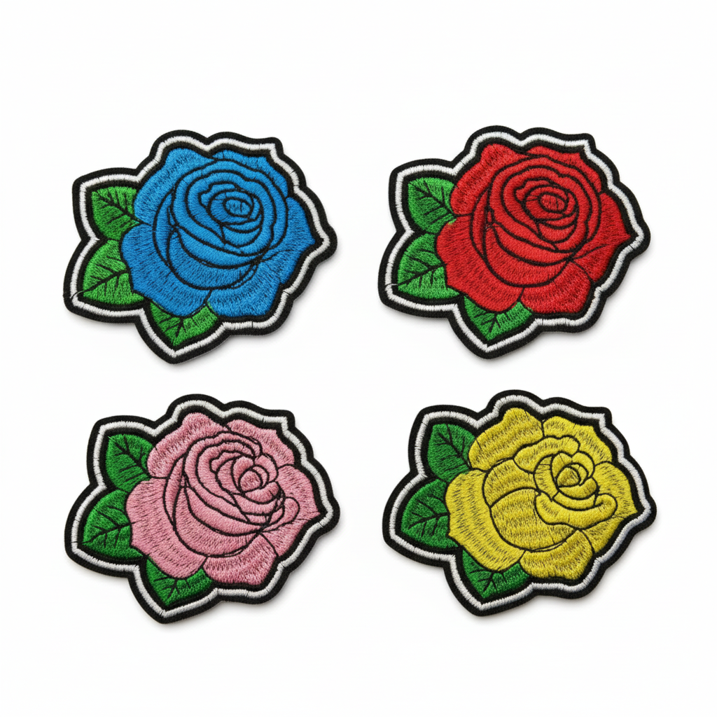 Parche Bordado Termoadhesivo Flor Multicolor Pequeñas 2 PZ CH343 Ariel