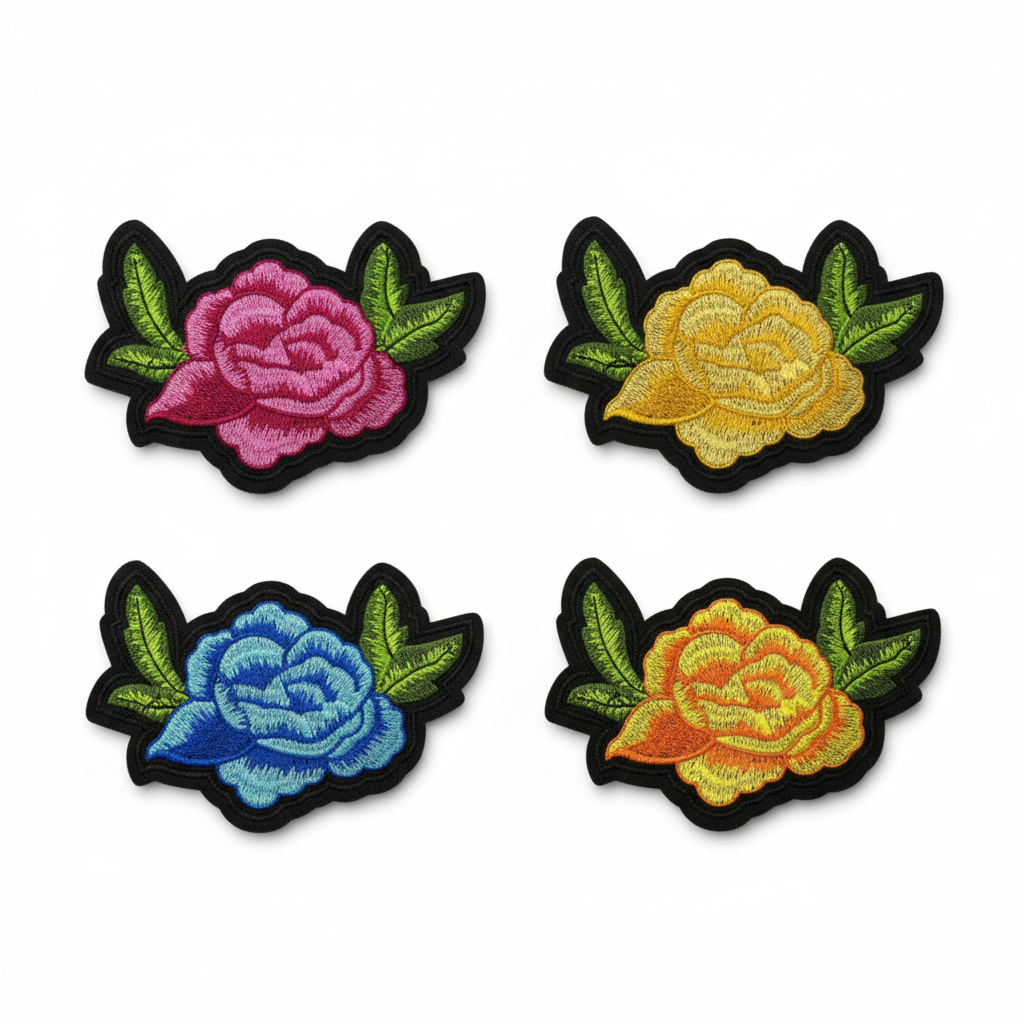 Parche Bordado Lentejuela Termoadhesivo Flor Colorida Pequeñas 2 PZ CH342 Ariel